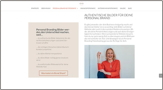 Screenshot Mirjam Kilter altes Branding3