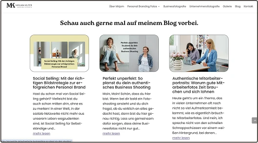 Screenshot Mirjam Kilter neues Branding1