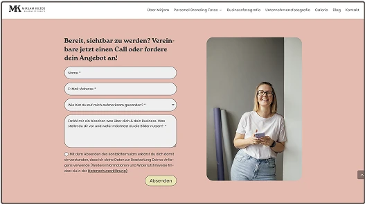 Screenshot Mirjam Kilter neues Branding4